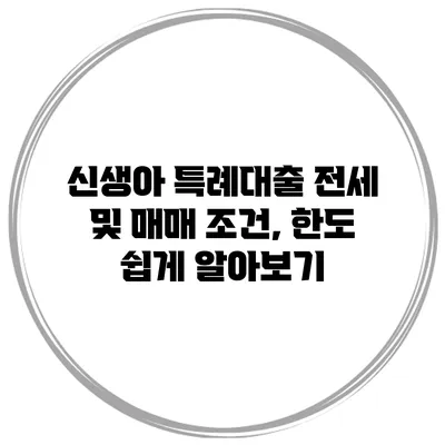 신생아 특례대출 전세 및 매매 조건, 한도 쉽게 알아보기