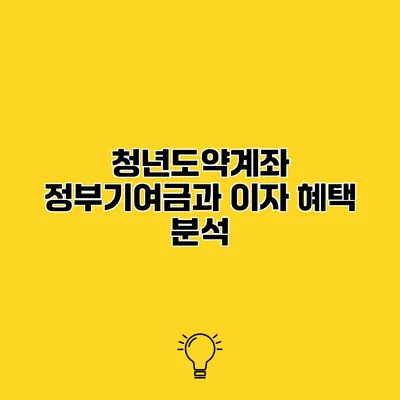 청년도약계좌 정부기여금과 이자 혜택 분석