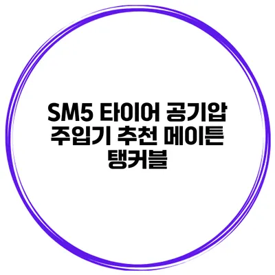 SM5 타이어 공기압 주입기 추천 메이튼 탱커블