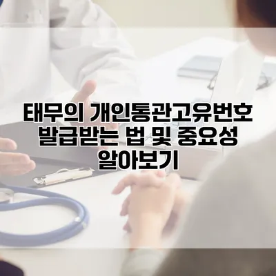 태무의 개인통관고유번호 발급받는 법 및 중요성 알아보기